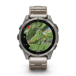 Garmin fenix&reg; 8 AMOLED Sapphire 47mm Titanium Case Vented Titanium Bracelet Watch