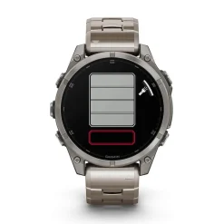 Garmin fenix&reg; 8 AMOLED Sapphire 47mm Titanium Case Vented Titanium Bracelet Watch