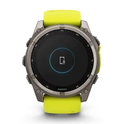 Garmin fenix&reg; 8 Solar Sapphire 51mm Titanium Case Amp Yellow & Graphite Silicone Strap Watch