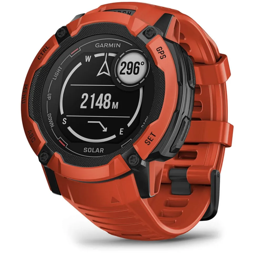 Garmin Instinct 2x Solar Flame Red 50mm Silicone Strap Watch