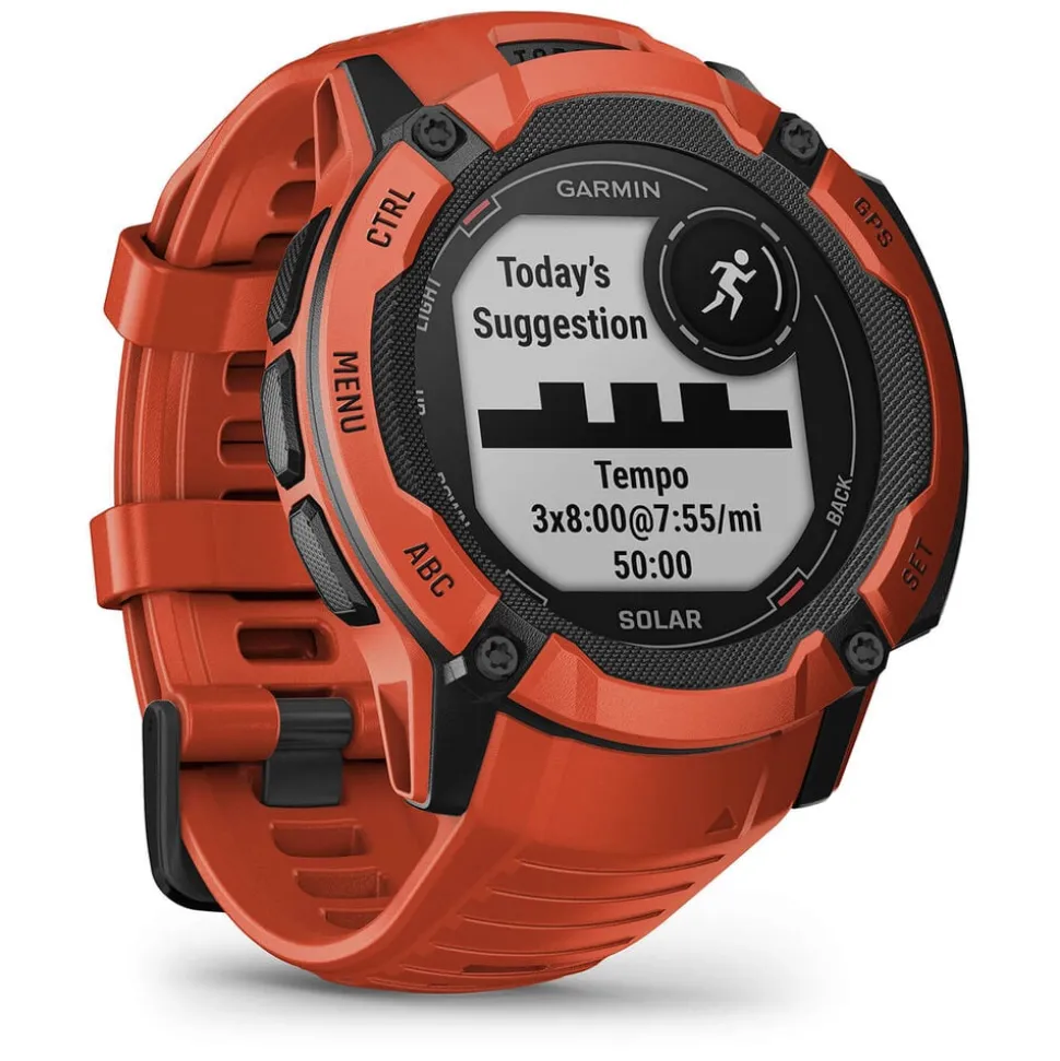 Garmin Instinct 2x Solar Flame Red 50mm Silicone Strap Watch