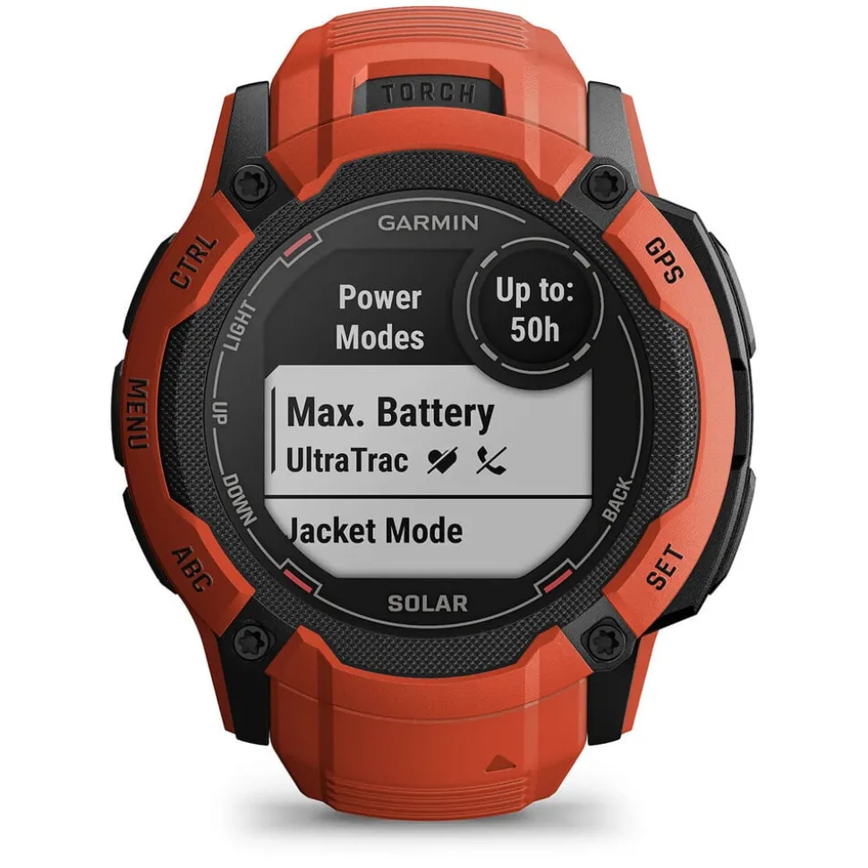 Garmin Instinct 2x Solar Flame Red 50mm Silicone Strap Watch