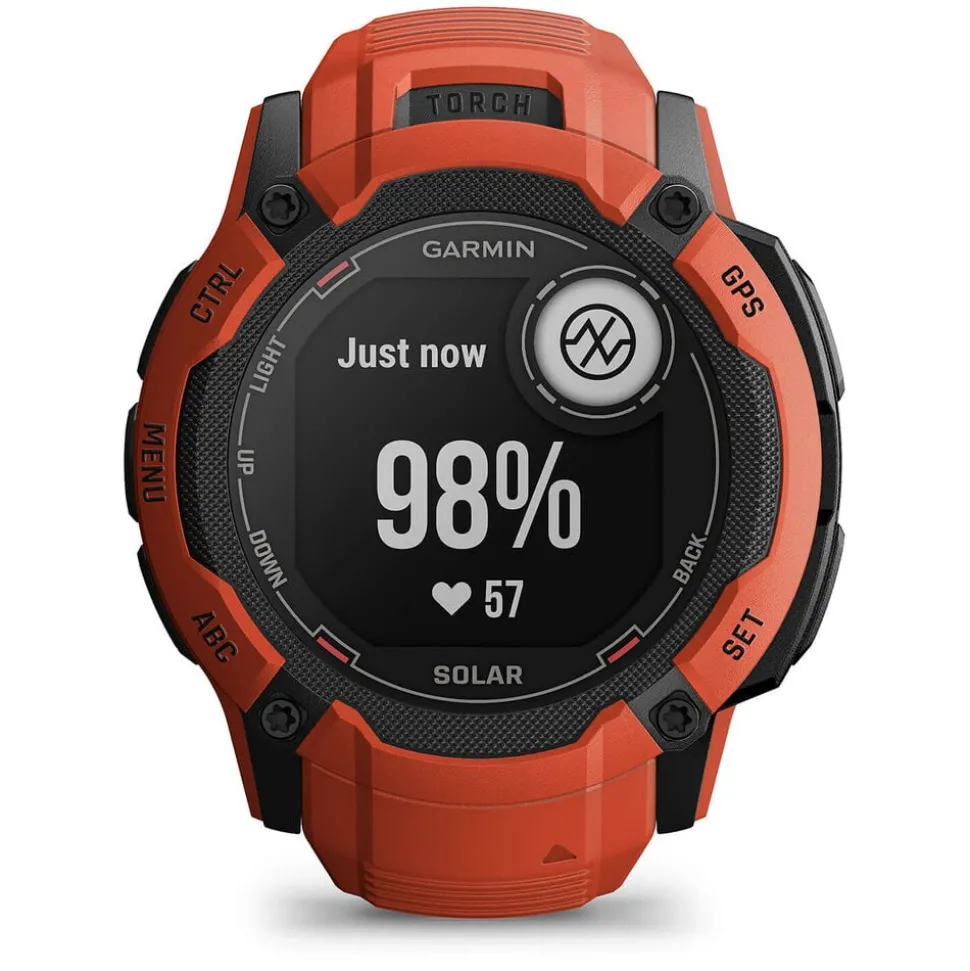 Garmin Instinct 2x Solar Flame Red 50mm Silicone Strap Watch