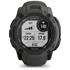 Garmin Instinct 2x Solar Graphite 50mm Black Silicone Strap Watch