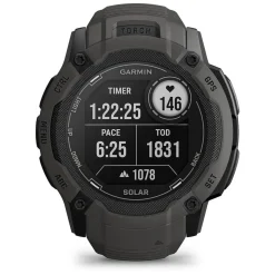 Garmin Instinct 2x Solar Graphite 50mm Black Silicone Strap Watch