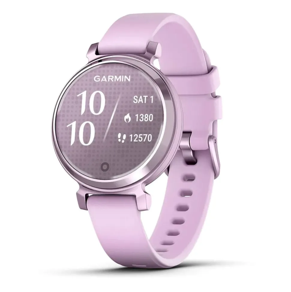 Garmin Lily® 2 Metallic Lilac Bezel & Silicone Strap Watch
