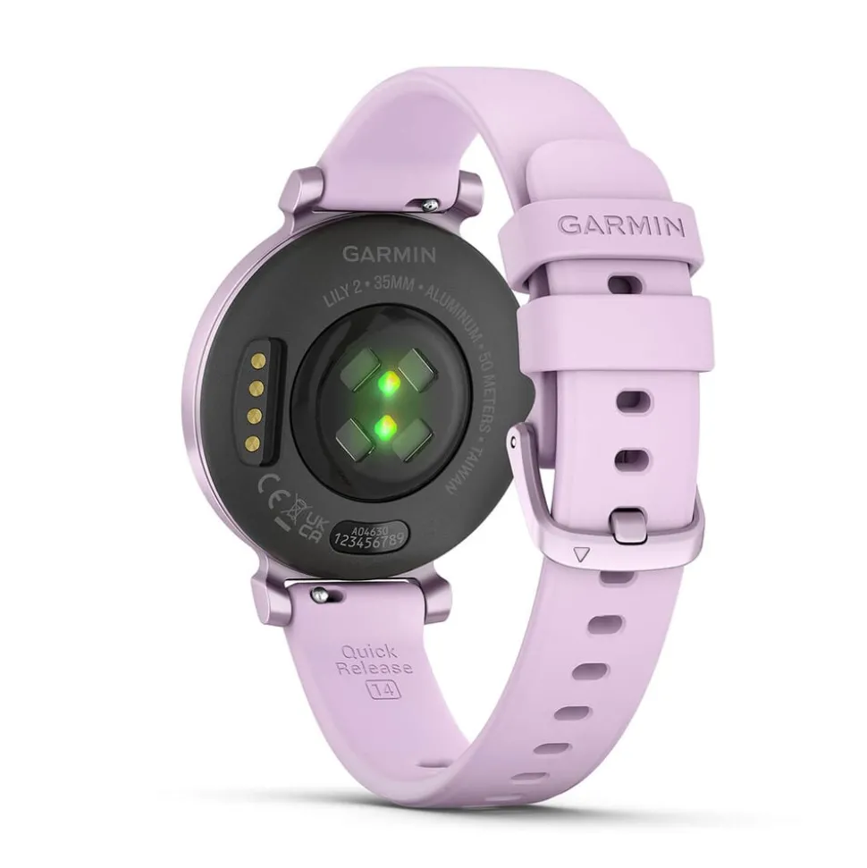 Garmin Lily® 2 Metallic Lilac Bezel & Silicone Strap Watch