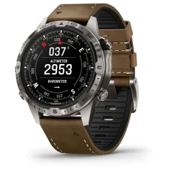 Garmin MARQ&reg; Adventurer (Gen 2) 46mm Titanium Case Brown Hybrid Strap Watch