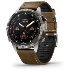 Garmin MARQ&reg; Adventurer (Gen 2) 46mm Titanium Case Brown Hybrid Strap Watch