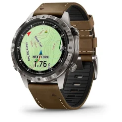 Garmin MARQ&reg; Adventurer (Gen 2) 46mm Titanium Case Brown Hybrid Strap Watch