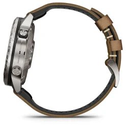 Garmin MARQ&reg; Adventurer (Gen 2) 46mm Titanium Case Brown Hybrid Strap Watch