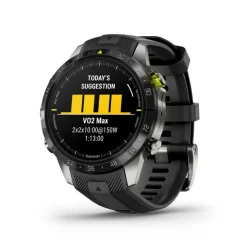 Garmin MARQ&reg; Athlete (Gen 2) 46mm Titanium Case Black Bezel Rubber Strap Watch