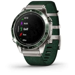 Garmin MARQ&reg; Golfer (Gen 2) 46mm Titanium Case Green Ceramic Bezel Strap Watch