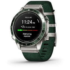 Garmin MARQ&reg; Golfer (Gen 2) 46mm Titanium Case Green Ceramic Bezel Strap Watch