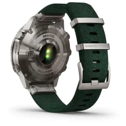 Garmin MARQ&reg; Golfer (Gen 2) 46mm Titanium Case Green Ceramic Bezel Strap Watch