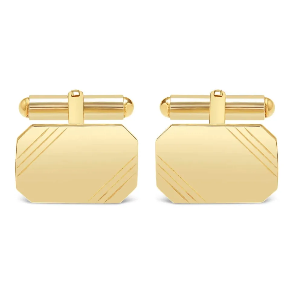 Gents Gold-Plated and Sterling Silver Cufflinks