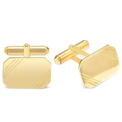 Gents Gold-Plated and Sterling Silver Cufflinks