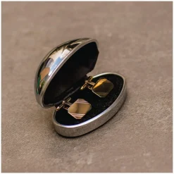 Gents Gold-Plated and Sterling Silver Cufflinks