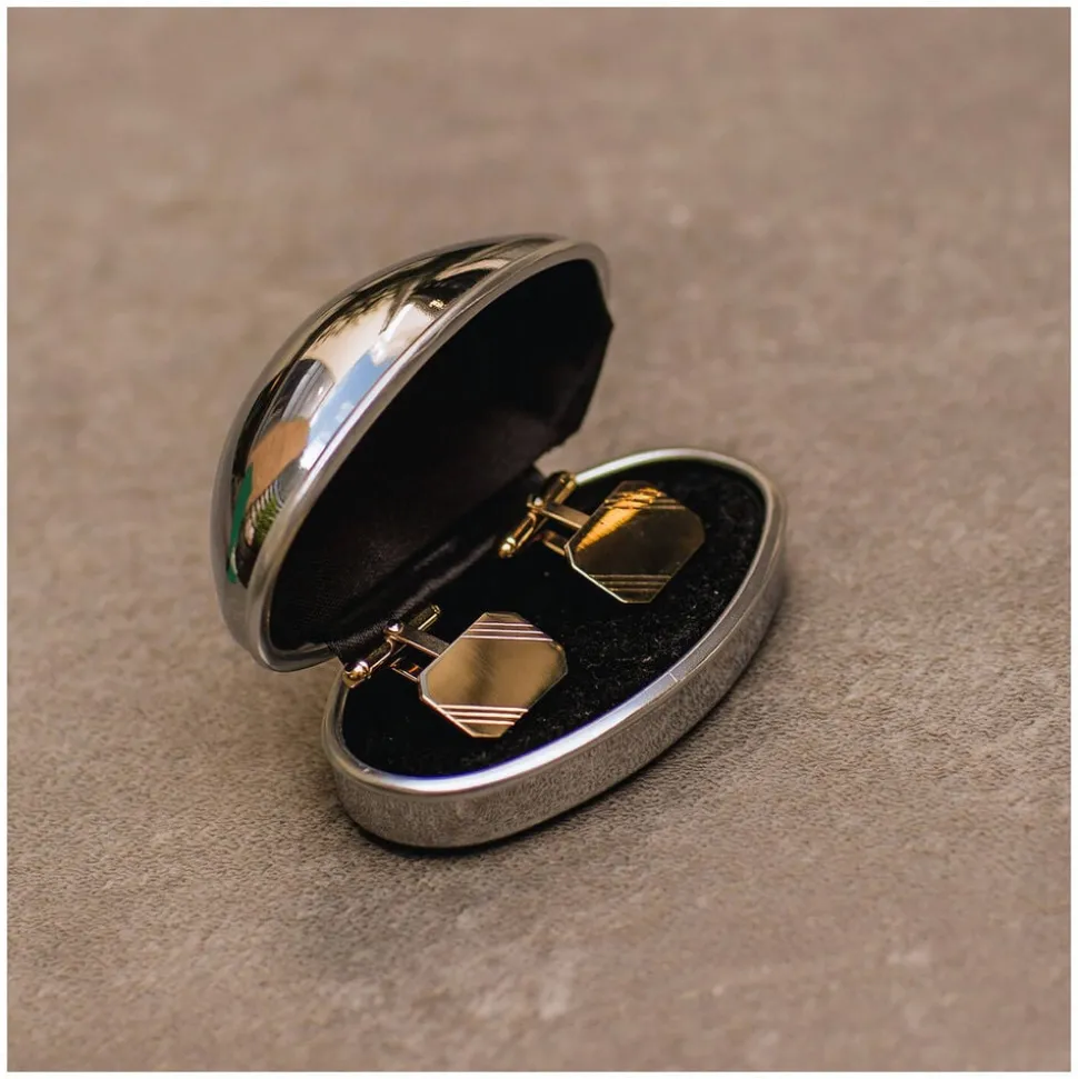 Gents Gold-Plated and Sterling Silver Cufflinks