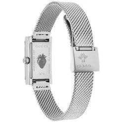 Gucci G-Frame Striped Steel Mesh 14mm Ladies' Watch