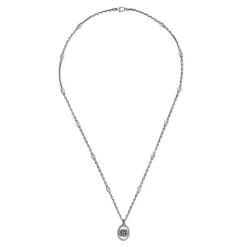 Gucci GG Marmont Double G Sterling Silver Pendant