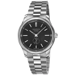 Gucci G-Timeless Automatic 40mm Black Dial Steel Bracelet Watch