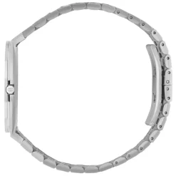 GUCCI 25H 34mm Quartz Silver Dial Steel Case Bracelet Watch