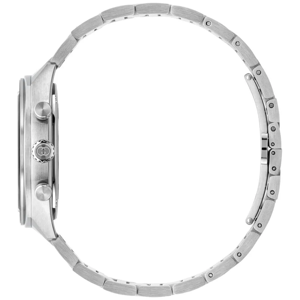 Gucci Interlocking Chronograph 40mm Black Dial Steel Bracelet Watch