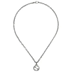 Gucci Interlocking 45cm Key Silver Necklace