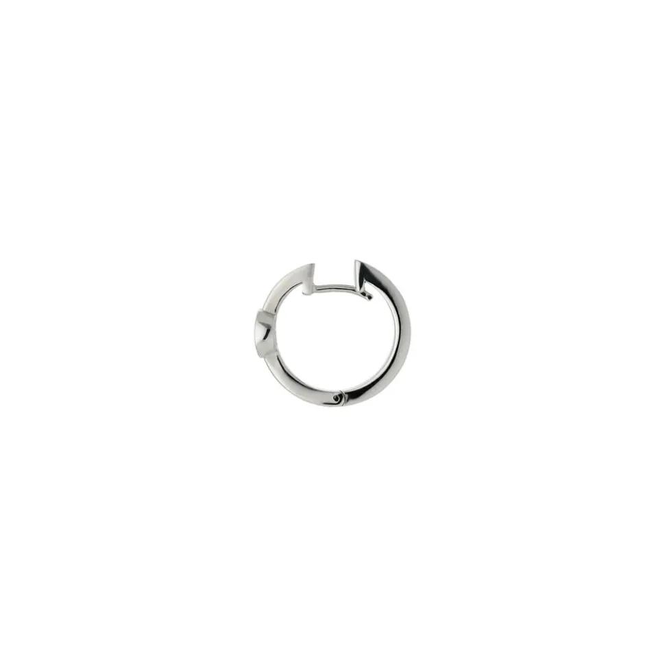 Gucci Interlocking Silver Hoop Earrings
