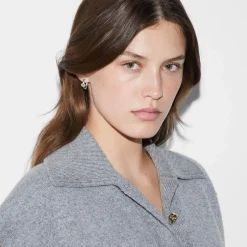 Gucci Interlocking Silver Hoop Earrings
