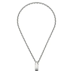 Gucci Trademark Padlock Pendant Chain Necklace
