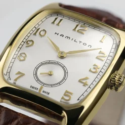 Hamilton American Classic Boulton Quartz 27mm x 31,6mm White Dial Brown Leather Strap Watch