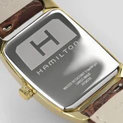Hamilton American Classic Boulton Quartz 27mm x 31,6mm White Dial Brown Leather Strap Watch