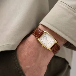 Hamilton American Classic Boulton Quartz 27mm x 31,6mm White Dial Brown Leather Strap Watch