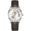 Hamilton Jazzmaster Open Heart 40mm Silver Dial Brown Leather Strap Watch