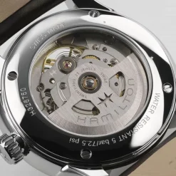 Hamilton Jazzmaster Open Heart 40mm Silver Dial Brown Leather Strap Watch