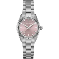 Hamilton Jazzmaster Performer Auto 34mm Pink Dial Steel Bracelet Watch