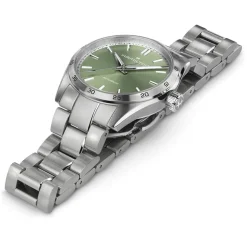 Hamilton Jazzmaster Performer Auto 34mm Green Dial Steel Bracelet Watch