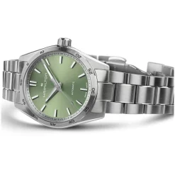 Hamilton Jazzmaster Performer Auto 34mm Green Dial Steel Bracelet Watch