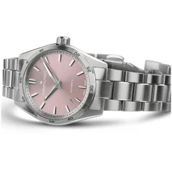 Hamilton Jazzmaster Performer Auto 34mm Pink Dial Steel Bracelet Watch