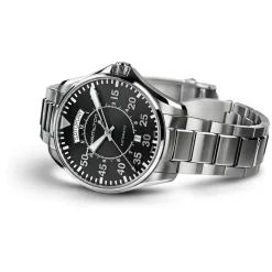 Hamilton Khaki Aviation Pilot Day Date Auto 42mm Black Dial Steel Case & Bracelet Watch