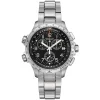 Hamilton Khaki Aviation X-Wind GMT Chrono Quartz 46mm Black Dial Steel Bracelet Watch