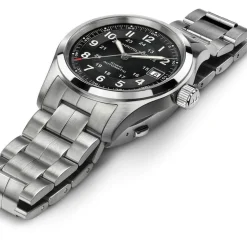 Hamilton Khaki Field Auto 38mm Black Steel Case Black Strap Watch