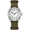 Hamilton Khaki Field Expedition Auto 41mm White Dial Steel Case Green Strap Watch