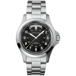 Hamilton Khaki Field King Auto 40mm Black Dial Steel Case & Bracelet Watch