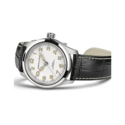 Hamilton Khaki Field Murph 38mm White Dial Steel Case Black Leather Bracelet Watch