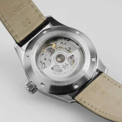 Hamilton Khaki Field Murph 38mm White Dial Steel Case Black Leather Bracelet Watch