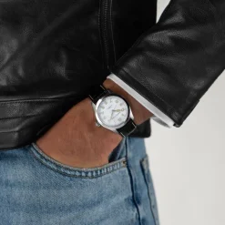 Hamilton Khaki Field Murph 38mm White Dial Steel Case Black Leather Bracelet Watch