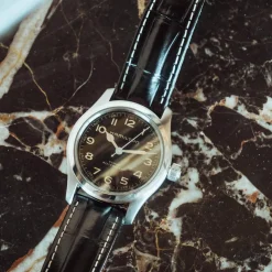 Hamilton Khaki Field Murph 42mm Black Dial Steel Case Black Leather Strap